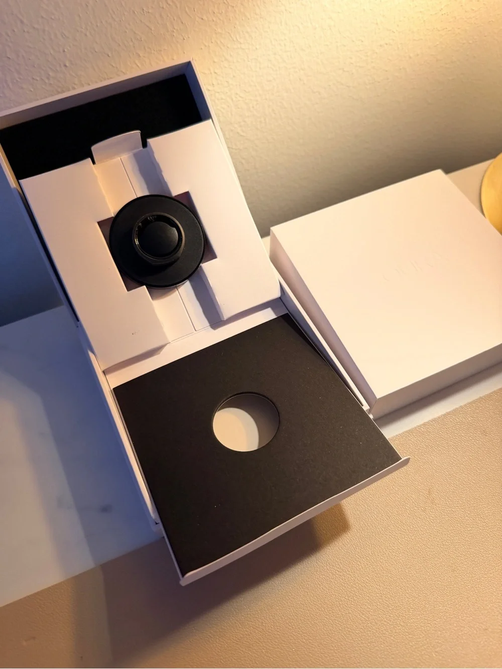 Oura Black Charging Dock with White Presentation Box